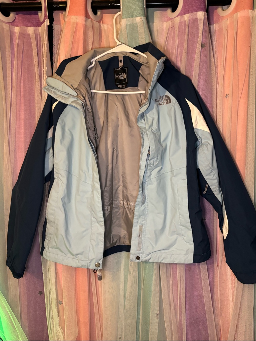 The North Face Two-Tone Light Blue & Navy Women's Windbreaker